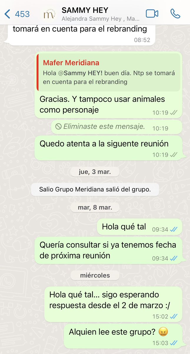 sammygeigner's tweet photo. Si eres emprendedor y buscas hacer el #branding de tu marca en Perú, no caigas en las manos de #MeridianaBrandingStudio. Son estafadores de profesión. 50 emprendedores afectados y diseñadoras explotadas sin sueldo. RUC 20607546585. https://t.co/ZrVQnZfNe1