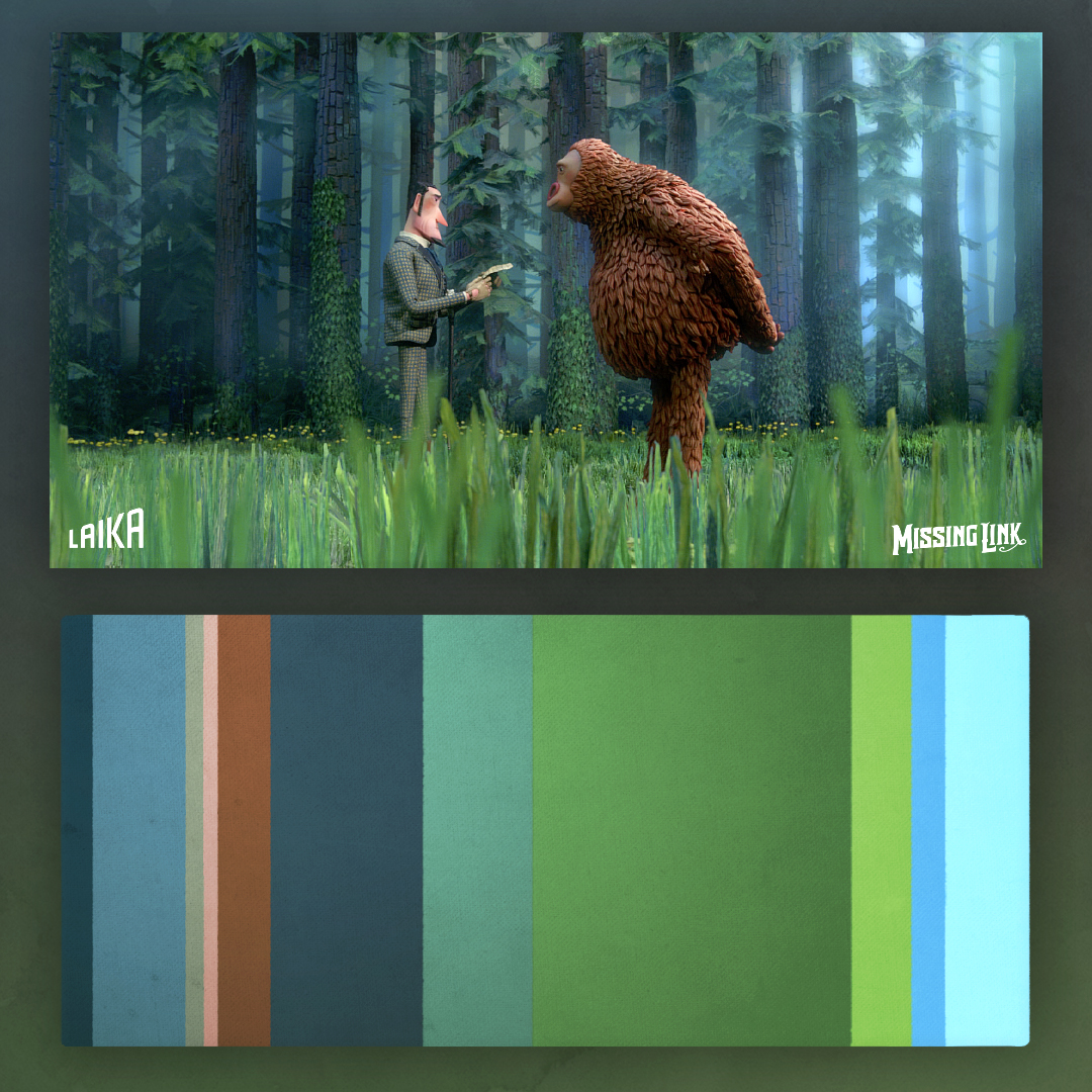 LAIKA on X: Given the day that's in it, we are sharing this #MissingLink  color script that celebrates the many shades of green in the Pacific  Northwest Forest! Happy St. Patrick's Day!