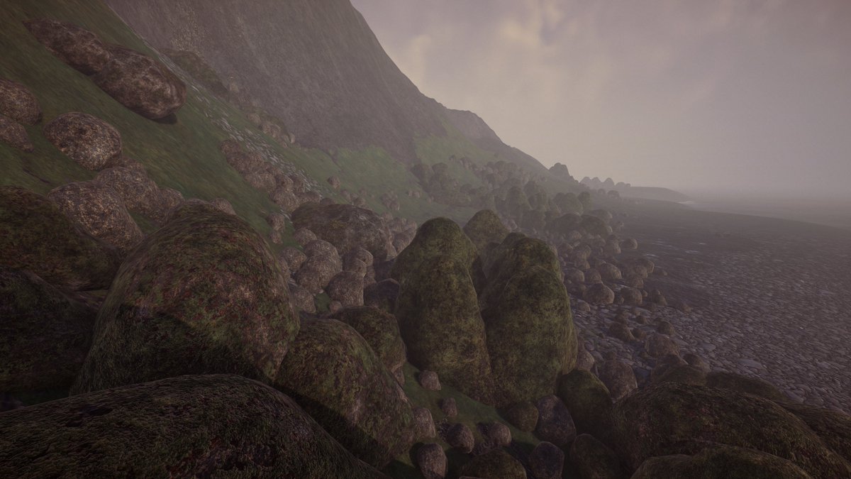 GustOfWindGame's tweet photo. Trying to find a limit to number of rock meshes one can place on Unity's terrain... (also using #Microsplat plugin by the way)
#indiegame #gamedeveloper #madewithunity https://t.co/hKPbpNNznN