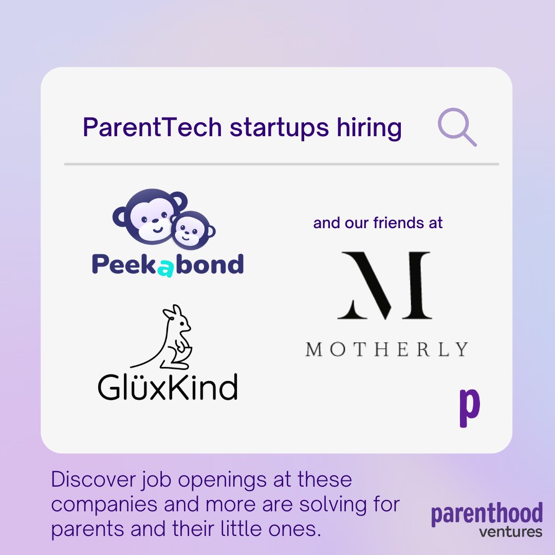 ParenthoodVntrs's tweet photo. With 250+ companies in our startup ecosystem, we have a number of startups hiring!
Head to: https://t.co/5PspwTimqw to discover the open roles in our ecosystem!
#Parenthood #futureofparenthood #ParentTech https://t.co/fieyR96mqx