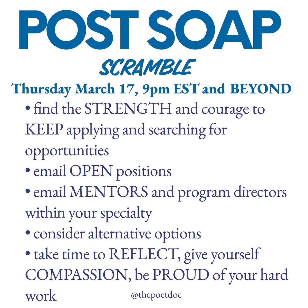 thepoetdoc's tweet photo. On the post soap scramble:  

With sample emails from myself and @SaraLuciaLee https://t.co/ucRTKKBsa8