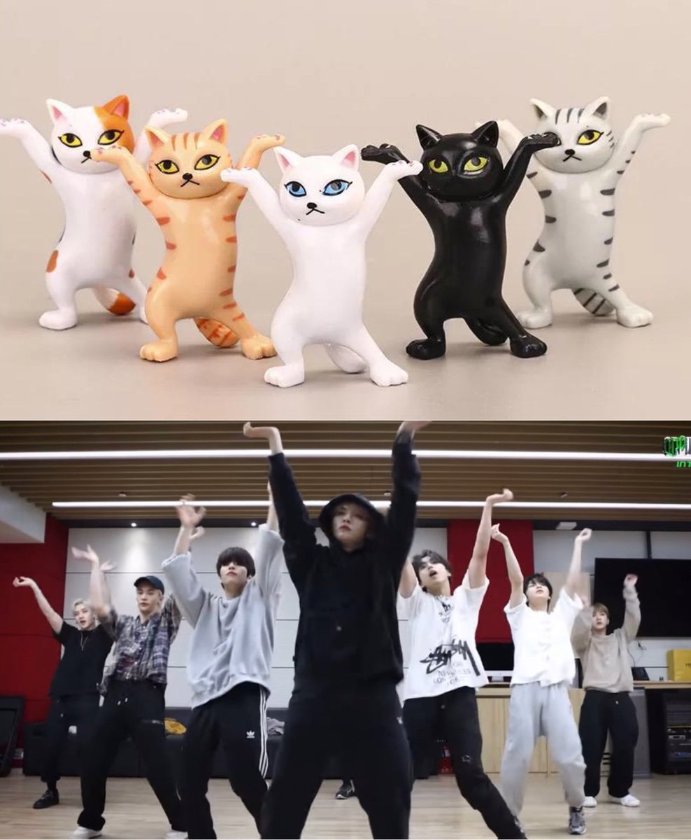 SEUNGM1NE's tweet photo. they look like this cat figurines 😅 https://t.co/PTsDC3xZk9