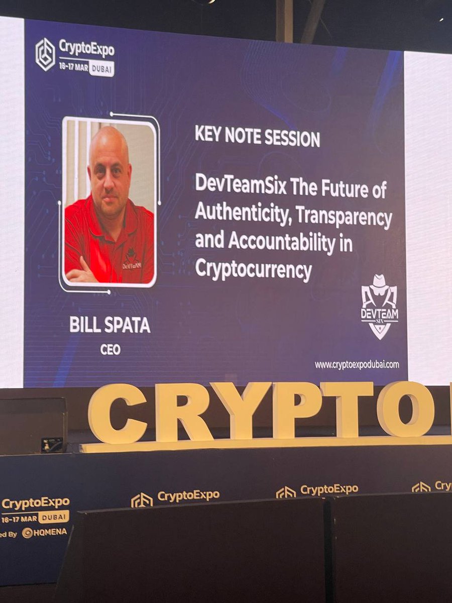 DevTeamSix's tweet photo. The @DevTeamSix at the Crypto Expo Dubai 2022! #passiveincome #binance #crypto #cryptocurrency #blockchain #investment #cryptonews #business https://t.co/AExOlpdoHb