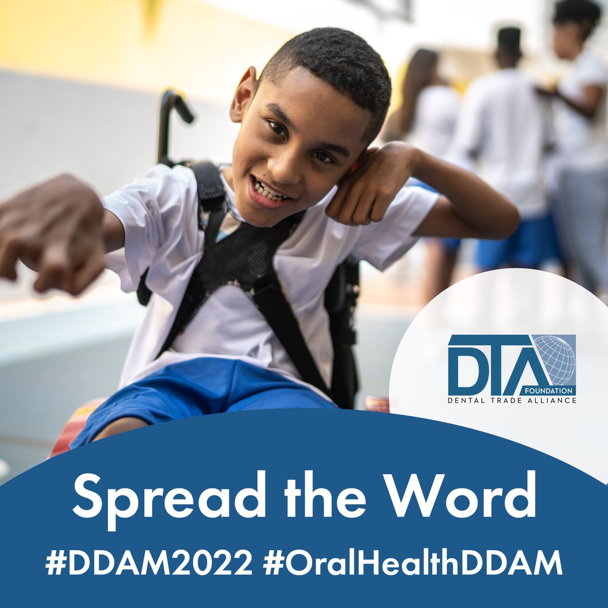 Kids with disabilities are 30% more likely to have their first dental visit delayed. We're dedicated to increasing #AccessibleDentistry. Help support us and #DDAM2022 by sharing and spreading the word! #disabilityawareness #oralhealth #OralHealthDDAM