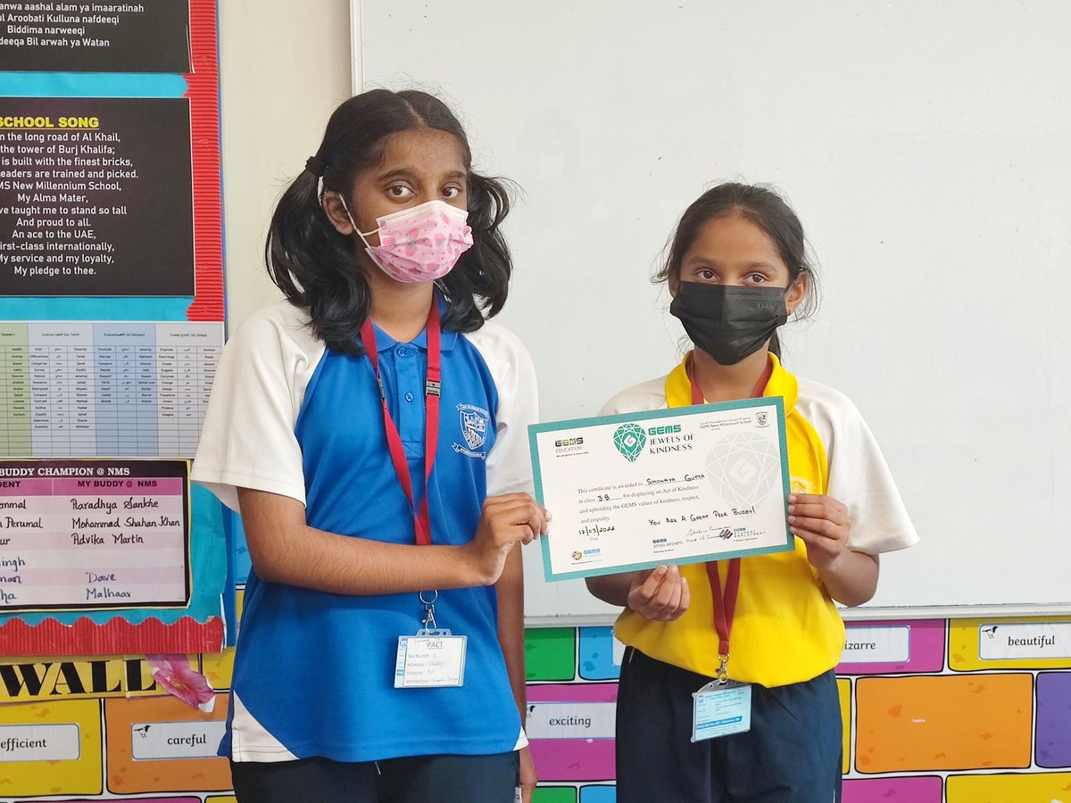Halz27444193's tweet photo. Shonaya truly stand as a synonym for #JewelsOfKindness. Her compassion, care and support to Sharanya has set an example of a selfless friend with golden heart. @ShettySampoorna @Fatima_Martin @nmsprimary @KHDA @gemsnms_alkhail @inclusionatnms @Shalini_fern https://t.co/UefbSX5xHe