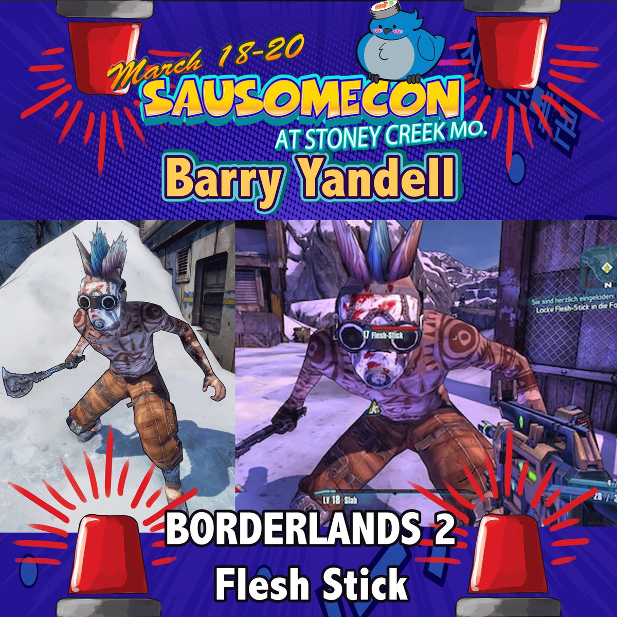 Sausomecon's tweet photo. WHO IS EXCITED!!
We have a bunch of borderlands, voice actors
Come join us and get your Badge today.  🎟️  https://t.co/Kl8WniY92E
We have a bunch of borderlands, voice actors
#anime #animecon #sausomecon #borderlands3 #borderlands #TinyTinasWonderlands #gamingcommunity #gaming https://t.co/GwMGdJZLOU