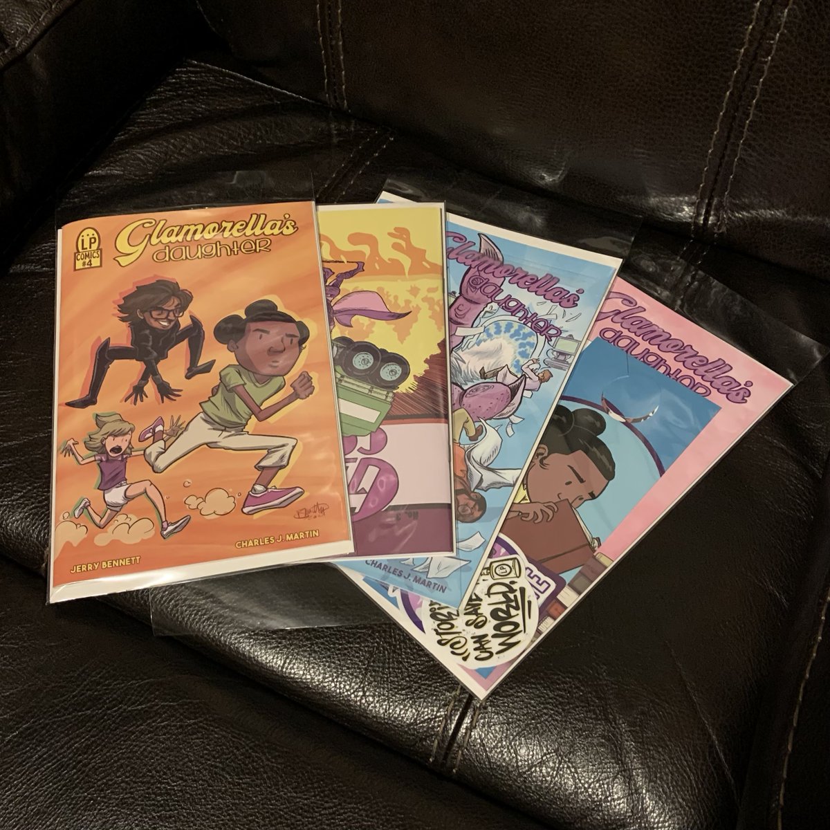 OkieBookcast's tweet photo. Planned to read one issue last night and ended up blowing through all four. Folks - Glamorella's Daughter by Charles J. Martin and @JerryBennettArt from @literatipress  is incredible! 
If you're looking for an Oklahoma comic to read for the #ReadOK Challenge - go get this one. 🧵 https://t.co/mITEz9aOW1