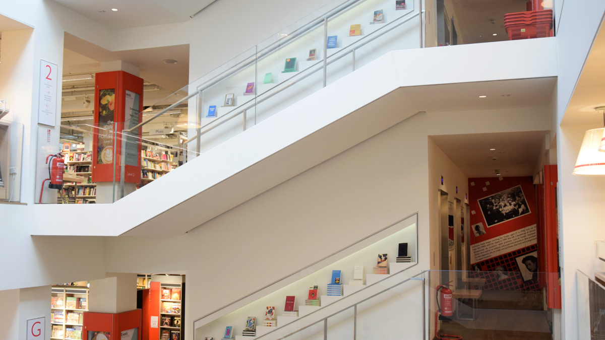 Foyles's tweet image. All hail indies!

Here&apos;s the atrium of our Charing Cross Road shop, looking hip and chic with a selection of gems from independent publishers—come have a look and find treasures to take home!