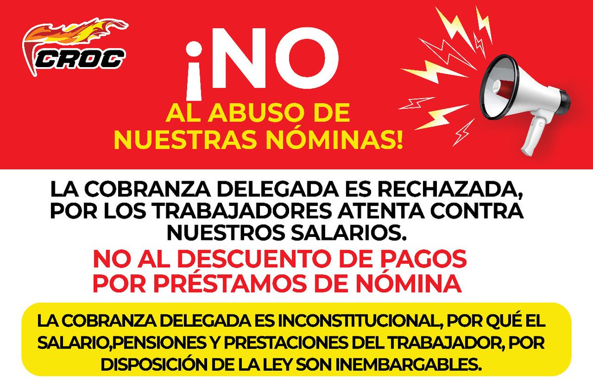 CrocNueva's tweet photo. Rechazamos está iniciativa que va afectar la economía de todos los trabajadores.
@IsaiasSiCumple 
@susy_San29 @El_Universal_Mx @CarlosLoret @lopezobrador_ @MX_Diputados @PedrohacesO https://t.co/1Q5Mcr8lv7