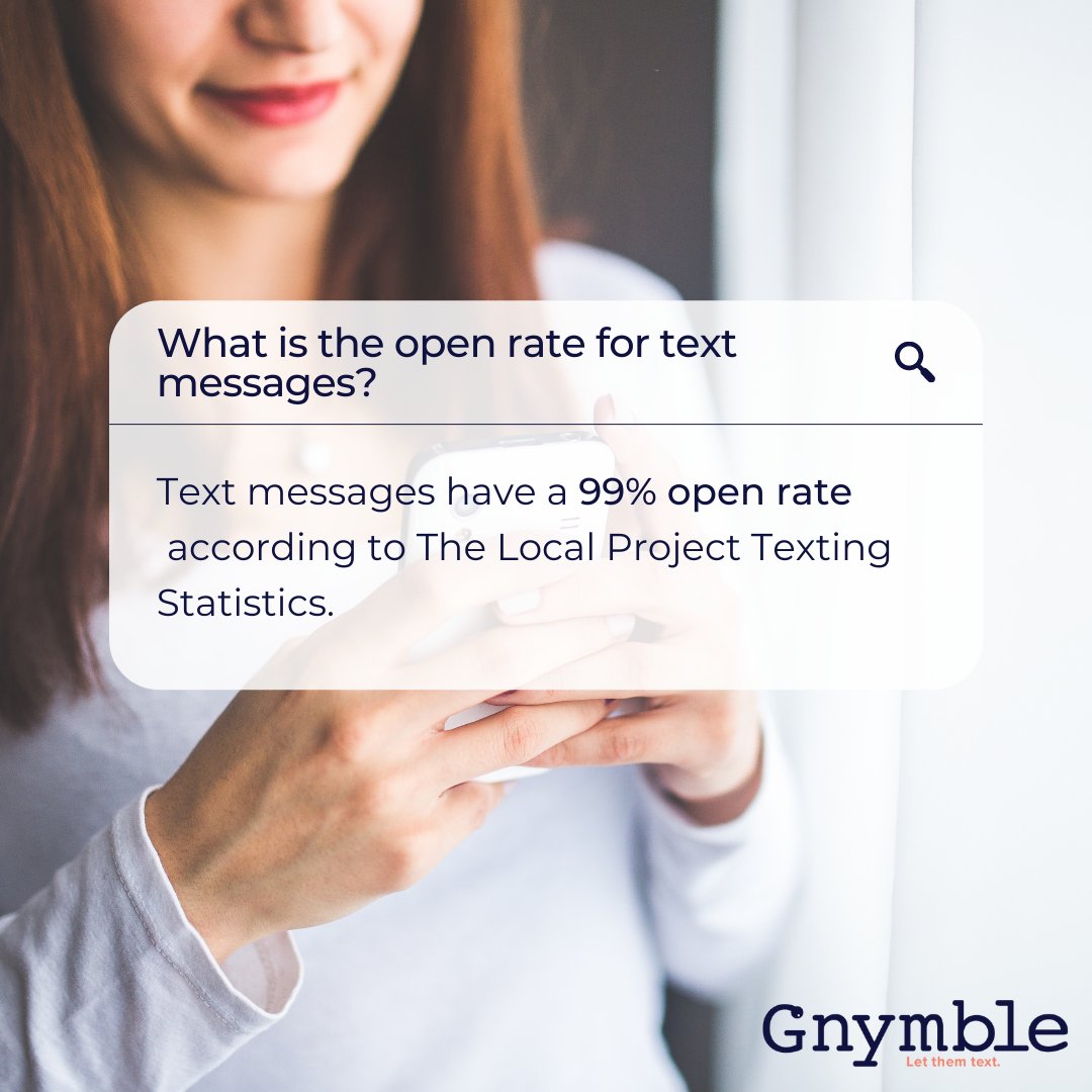 gnymble's tweet photo. Are your email open rates dwindling? Try business texting with Gnymble!

#sms #saas #texting #business https://t.co/QcdyNNwhuD