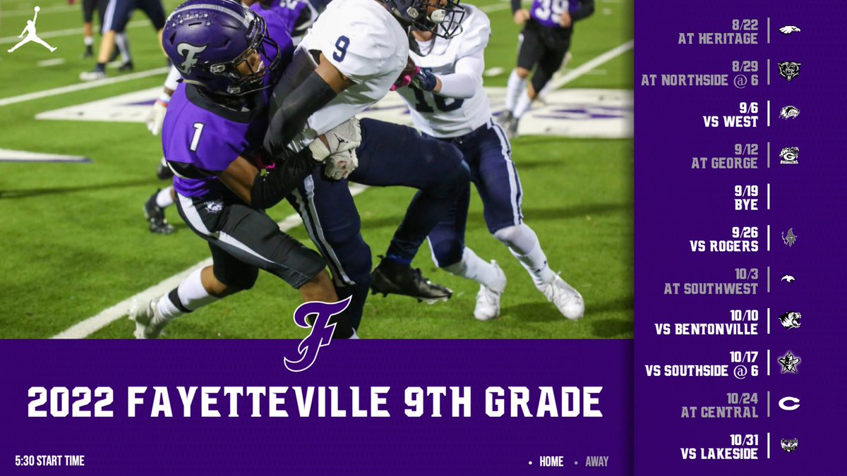2022 Fayetteville 9th Grade Football Schedule.