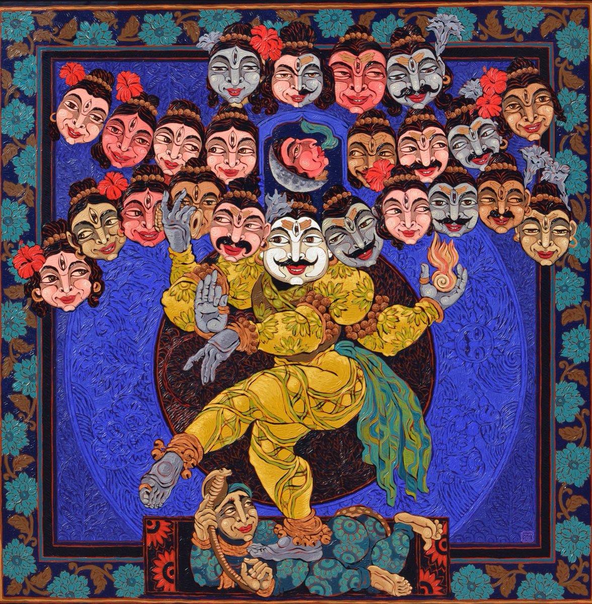 PRISM_NFT's tweet photo. "Nattya Rajan (the Dance King)"- @PradiptaaChakr3 

Lord Shiva is depicted with four arms and flying locks dancing on the figure of a dwarf- Called “Char Bahak” (a symbol of human ignorance; or “forgetfulness”).

To watch the full video: https://t.co/2cA6aWOovI

#NFT #nftart https://t.co/0CDvOHChwm