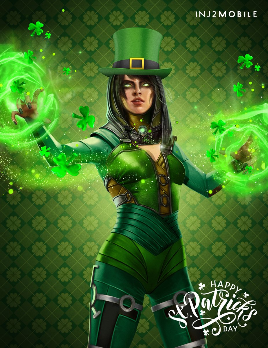 Injustice2Go's tweet photo. Feelin' Festive? Happy St. Patrick's Day, Heroes! #INJ2mobile ☘️ https://t.co/oaPaVQRWo9