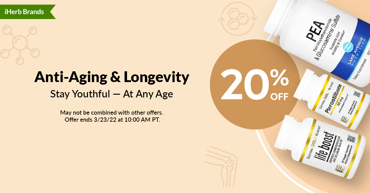 Anti-Aging &amp; Longevity ~ 20% Off

Shop here 👉 iherb.co/x5A6mi1