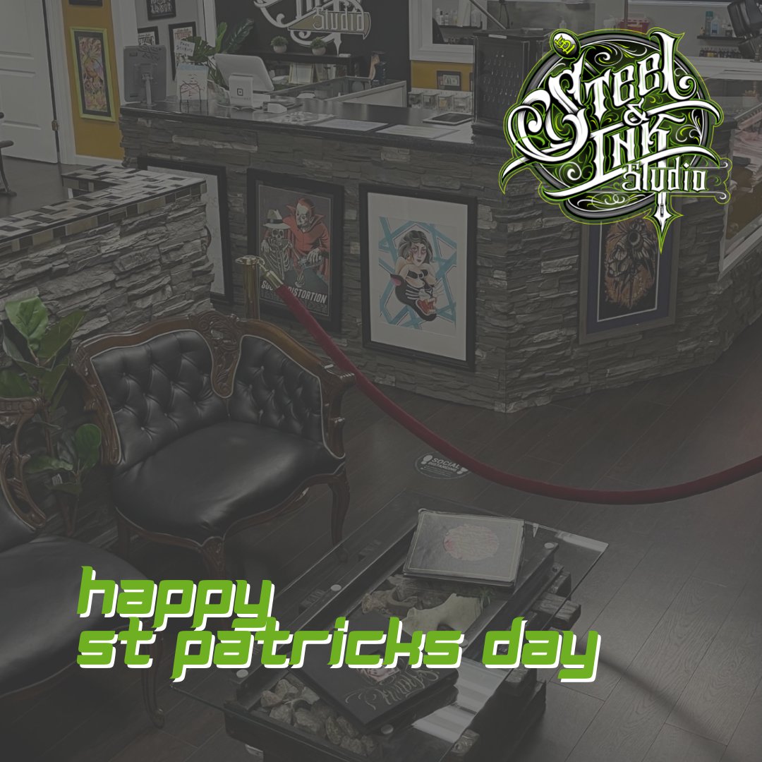 steelandInk's tweet photo. Happy St Patricks Day!
We are closed so our SITC can hang out and enjoy the day, we will be open tomorrow at noon.
#stltattoo #stlpiercing #steelandinktattooSTL
#steelandinkpiercingSTL
#steelandinkstudio
#steelandinkturns13
#Thirteenin22
#getwhatyouget https://t.co/7e9S7yeNj9