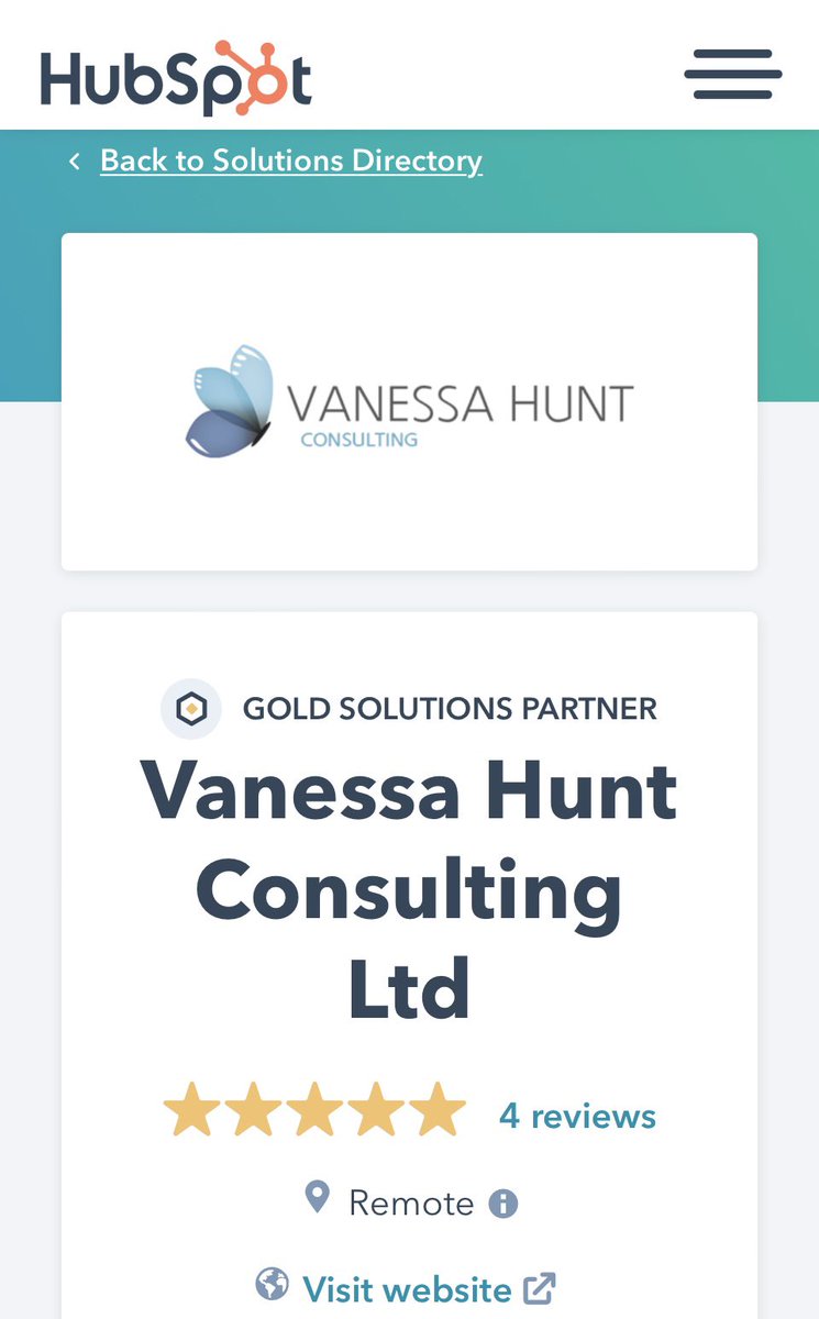 Vanessa Hunt 🦋 (@trainer_crm) on Twitter photo Delighted to have reached #Gold in the #HubSpot Partner programme - it’s great to support businesses of all sizes and sectors with HS Sales & Marketing. Thank you <a href="/HubSpotPartners/">HubSpot Solutions Partner Program</a> Delighted to have reached #Gold in the #HubSpot Partner programme - it’s great to support businesses of all sizes and sectors with HS Sales & Marketing. Thank you <a href="/HubSpotPartners/">HubSpot Solutions Partner Program</a>