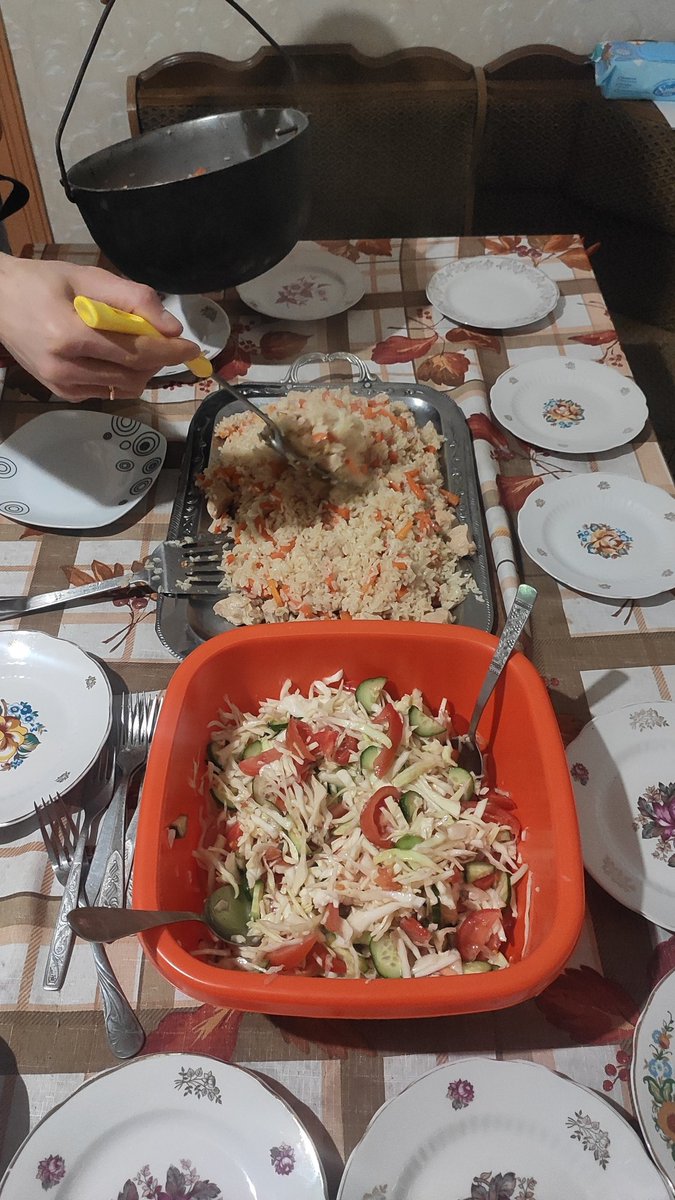This is how dinner tables in Ukraine look like when you have a house full of internally displaced persons.