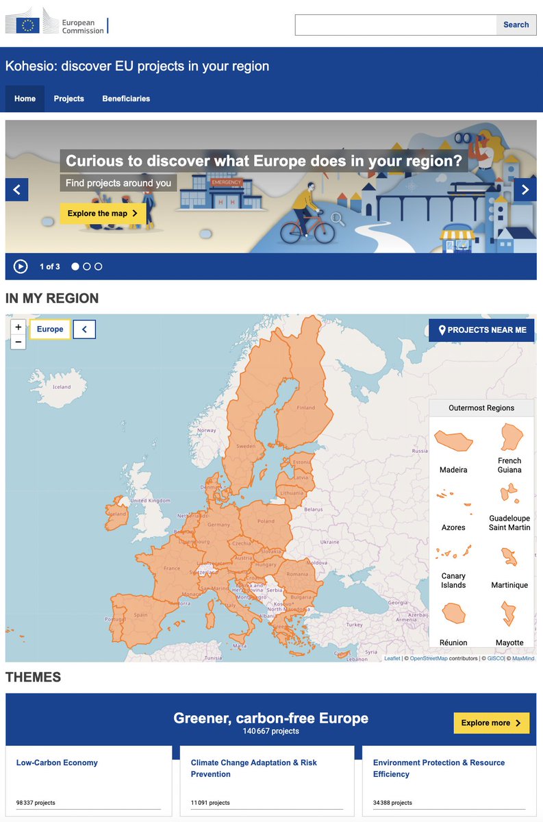 Monithon's tweet photo. Welcome Kohesio, a new great tool from the European Commission @EUinmyRegion for discovering #CohesionPolicy projects throughout Europe.

Our recommendation: please publish the APIs! 😉

▶️https://t.co/AIhd1b1R8O

#OpenData #OpenGov #ESIFunds https://t.co/b9mye4QrYq