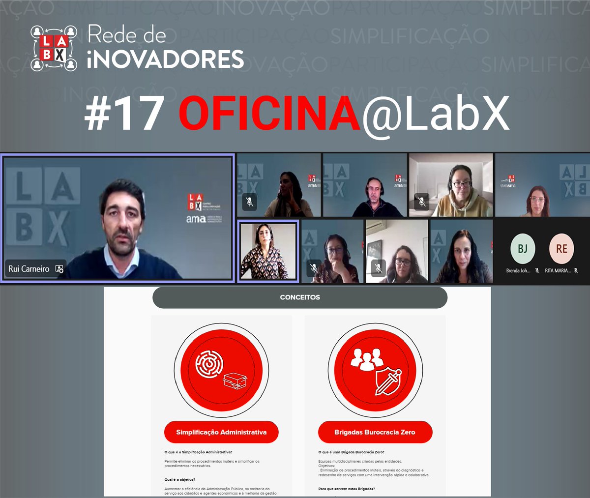 LabX_govpt's tweet photo. Hoje realizámos a #17Oficina@LabX, com o objetivo de apresentar a iniciativa Burocracia Zero, integrada na área da Simplificação do Programa Transformar.
#ProgramaTransformar #simplificação #rededeinovadores https://t.co/vfQL0cVAXd
