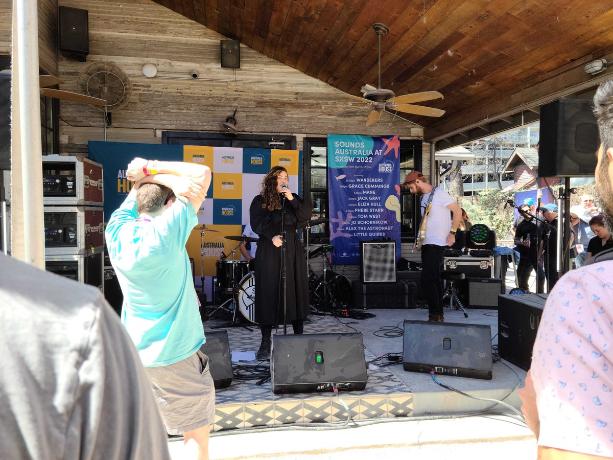 We got to see <a href="/manemusicAUS/">MANE</a> holding court at the <a href="/SoundsAustralia/">Sounds Australia</a> showcase yesterday, at full power with the band amped up. One more chance to see them TONIGHT: <a href="/LustrePearl/">Lustre Pearl</a>, midnight! #SXSW