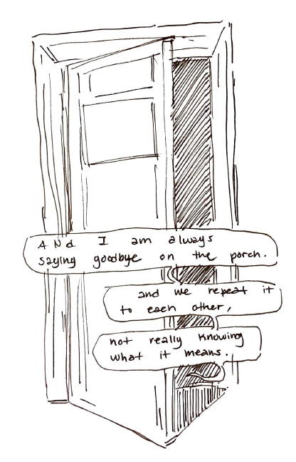 The fastest, squiggly little door you'll ever see me draw. 