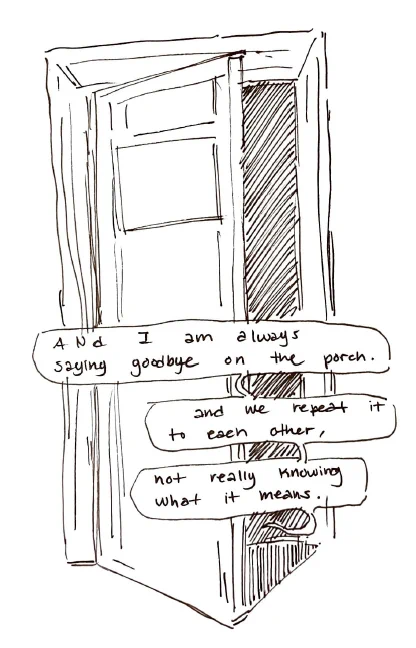 The fastest, squiggly little door you'll ever see me draw. 