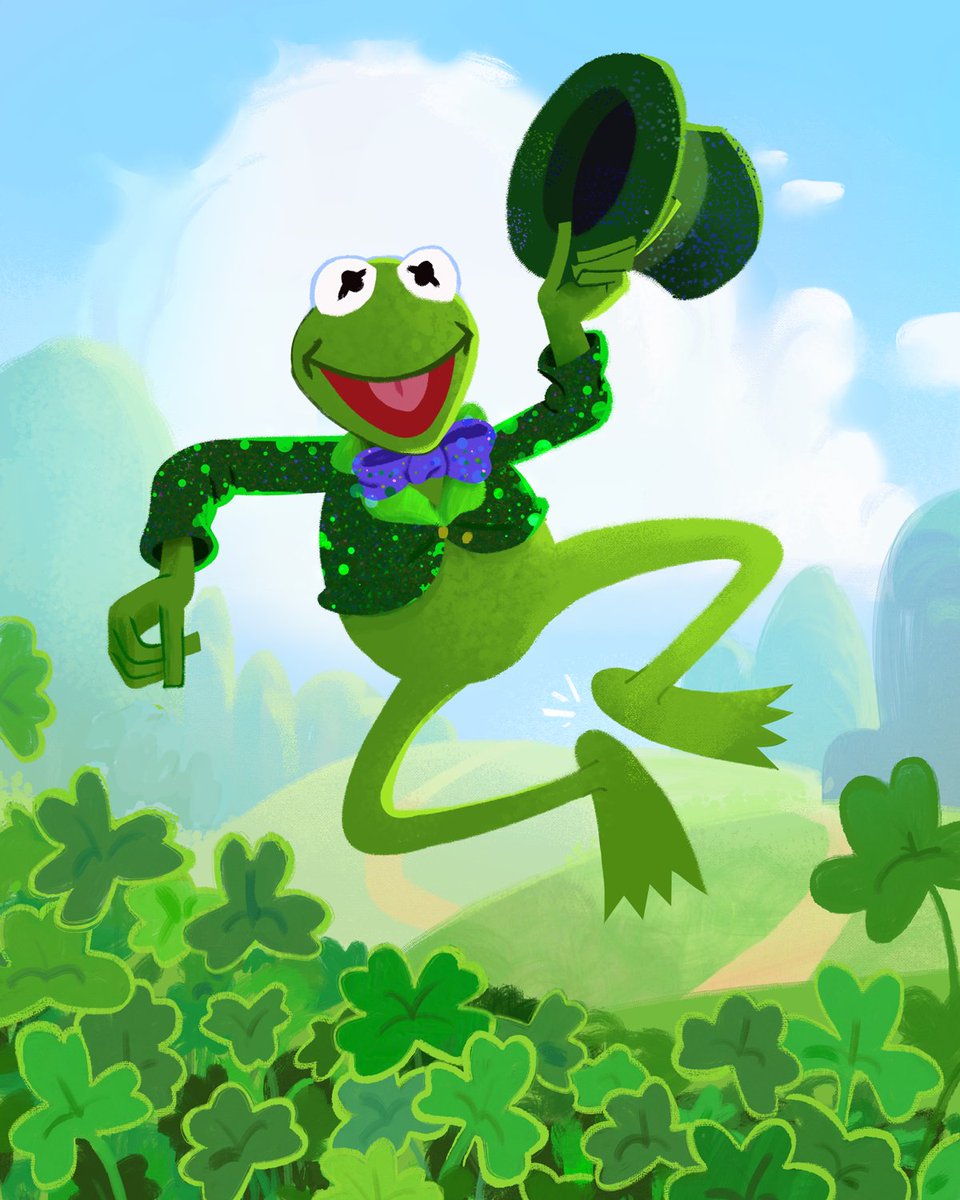 On a day like this, it IS easy bein’ green! ☘️ Happy #StPatricksDay from @KermittheFrog!
