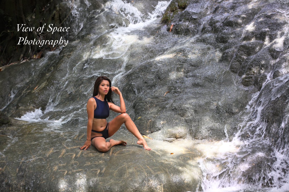 ViewofSpace's tweet photo. #cebu #waterfalls with model Natasha Grey #viewofspace https://t.co/CWkE9kEpRi