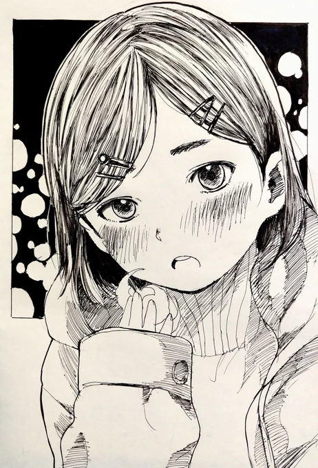#中高年絵描きです
少女を描くおじいさん 