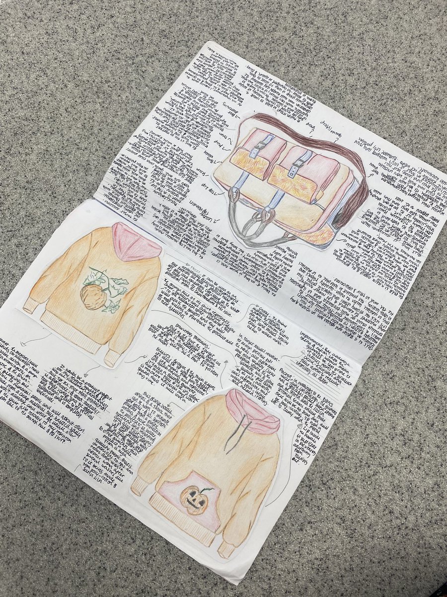 Priyaal08's tweet photo. Halloween inspired design pages @RusheyMeadAcad @rusheymeaddnt #rushey2workhard Year 8s have been great with this project! https://t.co/0TcMVnP2KV
