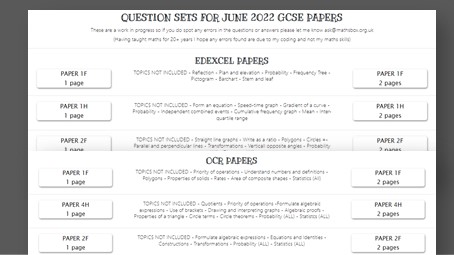mathsbox1's tweet photo. GCSE JUNE 2022 - Worksheet generators for EDEXCEL and OCR H/F papers now complete - 20 new questions (and answers) on each 'click' based on Advance info (AQA on the way)

Free to use so please retweet
https://t.co/mBXZ3bQJ2z

(To save - use 'Print to pdf' instead of to printer) https://t.co/qzIL53xtAp