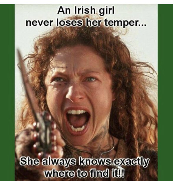 AdrblyFerocious's tweet photo. @mk_indy @realMJSharma I know exactly where my temper is at all times! ๐ฅ๐
#Facts #KissMeImIrish ๐โ๏ธ#IrishShenanigans โ๏ธ๐ฅ https://t.co/D6ptq1HETy
