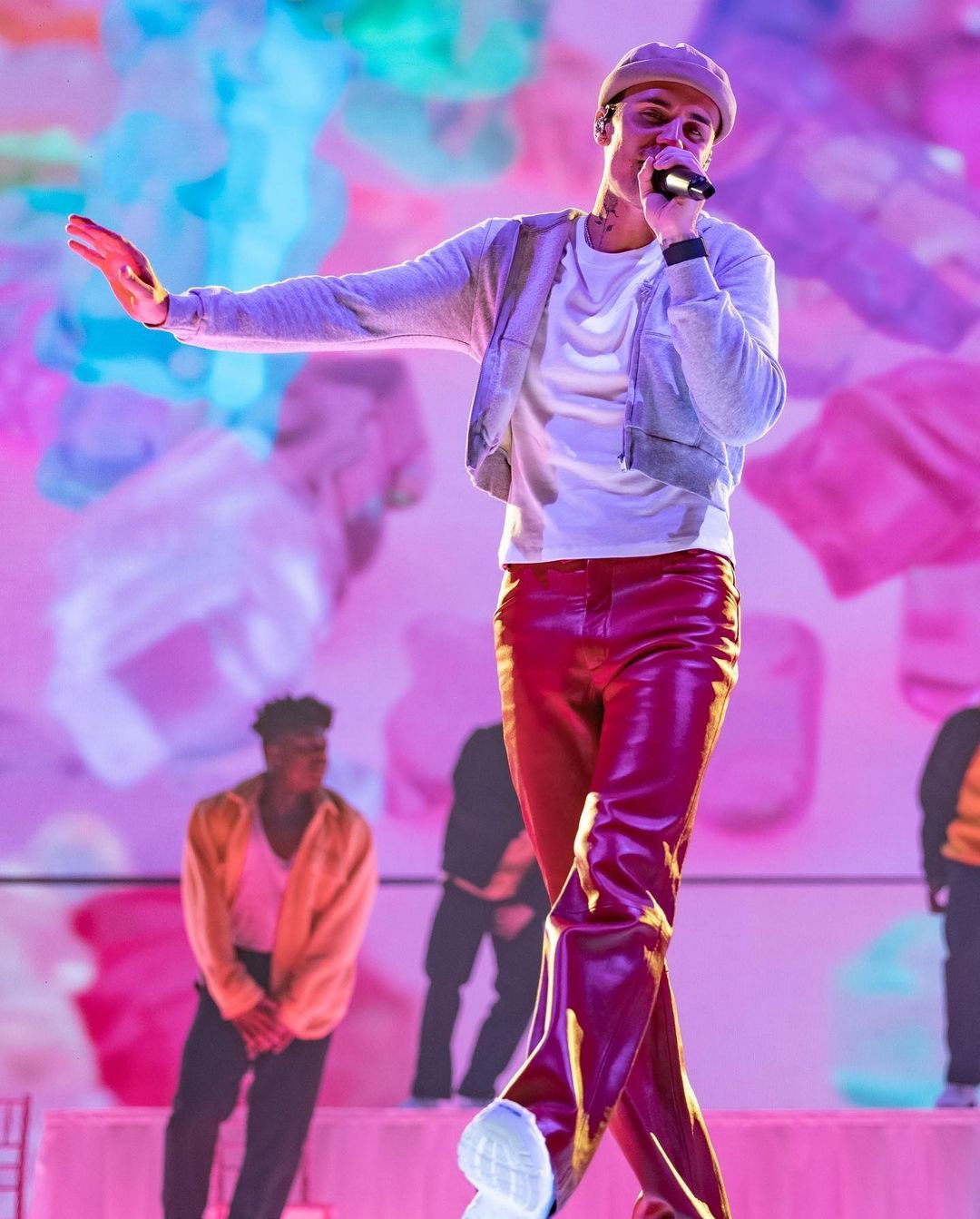 Justin bieber hotsell leather jeans