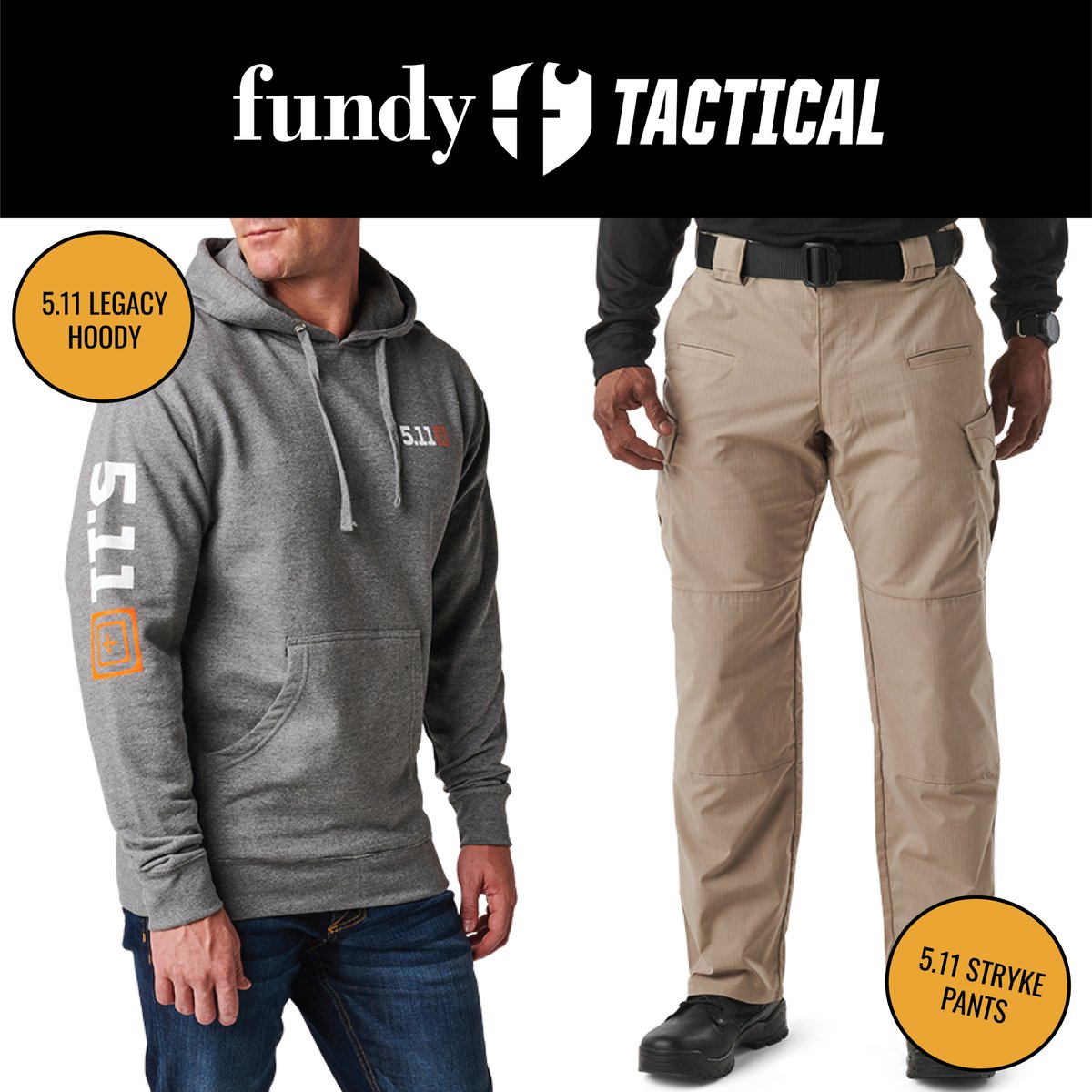This week, Bill from Moncton Fundy Tactical's pick of the week is the 5.11 Legacy Hoody and the 5.11 Stryke Pants! Some fan favourites!! Visit one of our four Fundy Tactical locations to gear up! #StaffPickoftheWeek #GearUp #BePrepared #ServingThoseWhoServe #511Canada