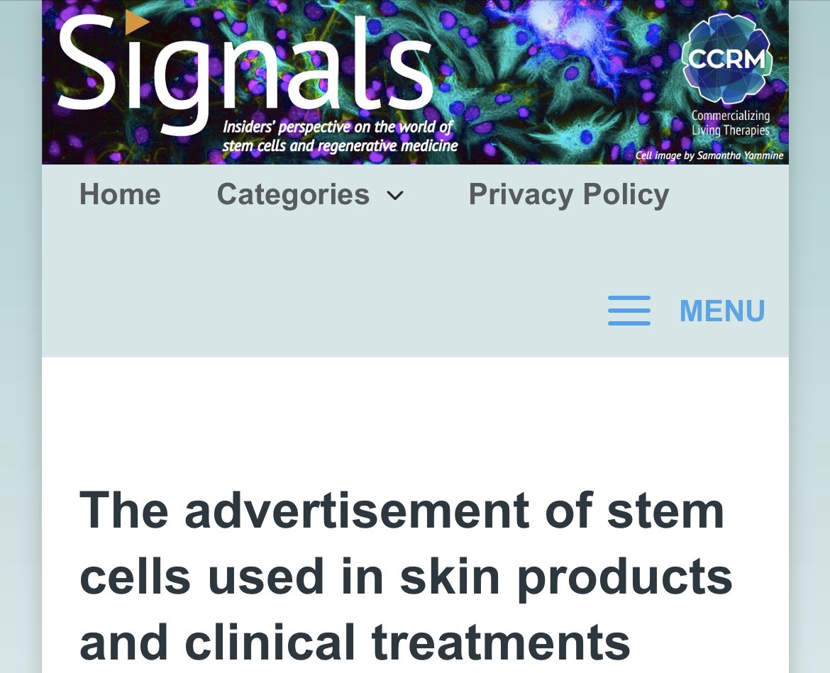 LaineBComms's tweet photo. Does the use of stem cell-related language in the marketing for some cosmetic products border on #scienceploitation? Read about it in the latest post on Signals blog ➡️ https://t.co/CGJ1ZbI5MG #scicomm #sciencecommunication https://t.co/Uih0hMrAka