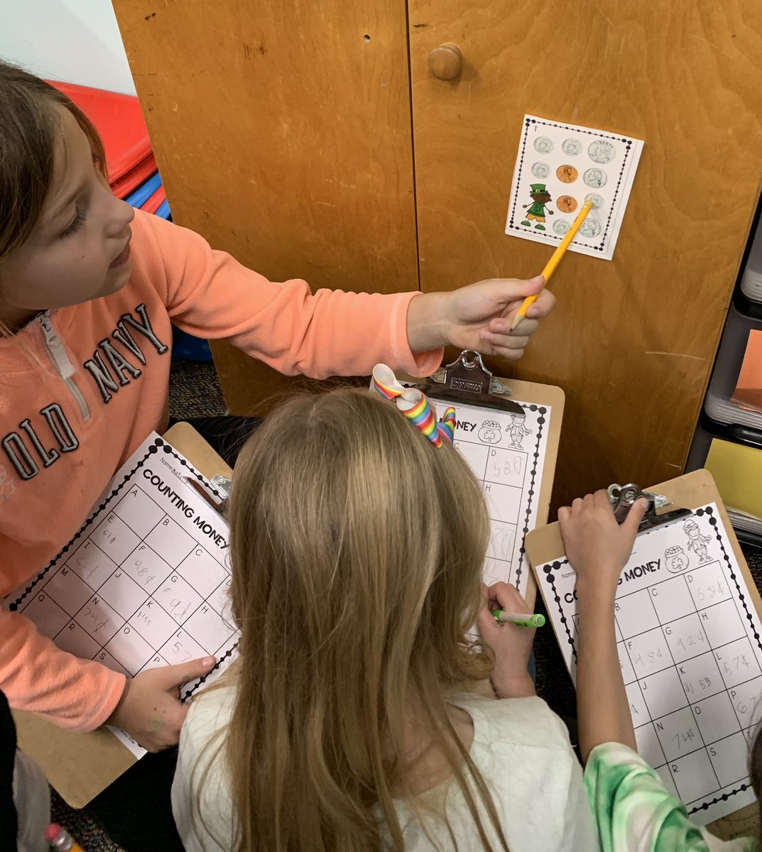 ms_pecoraro's tweet photo. Where did the leprechaun hide the coins? We had so much fun practicing counting coins today! @D13Jaguars #leadlikeajaguar #ilbsd13 https://t.co/FGfTPXIWpT