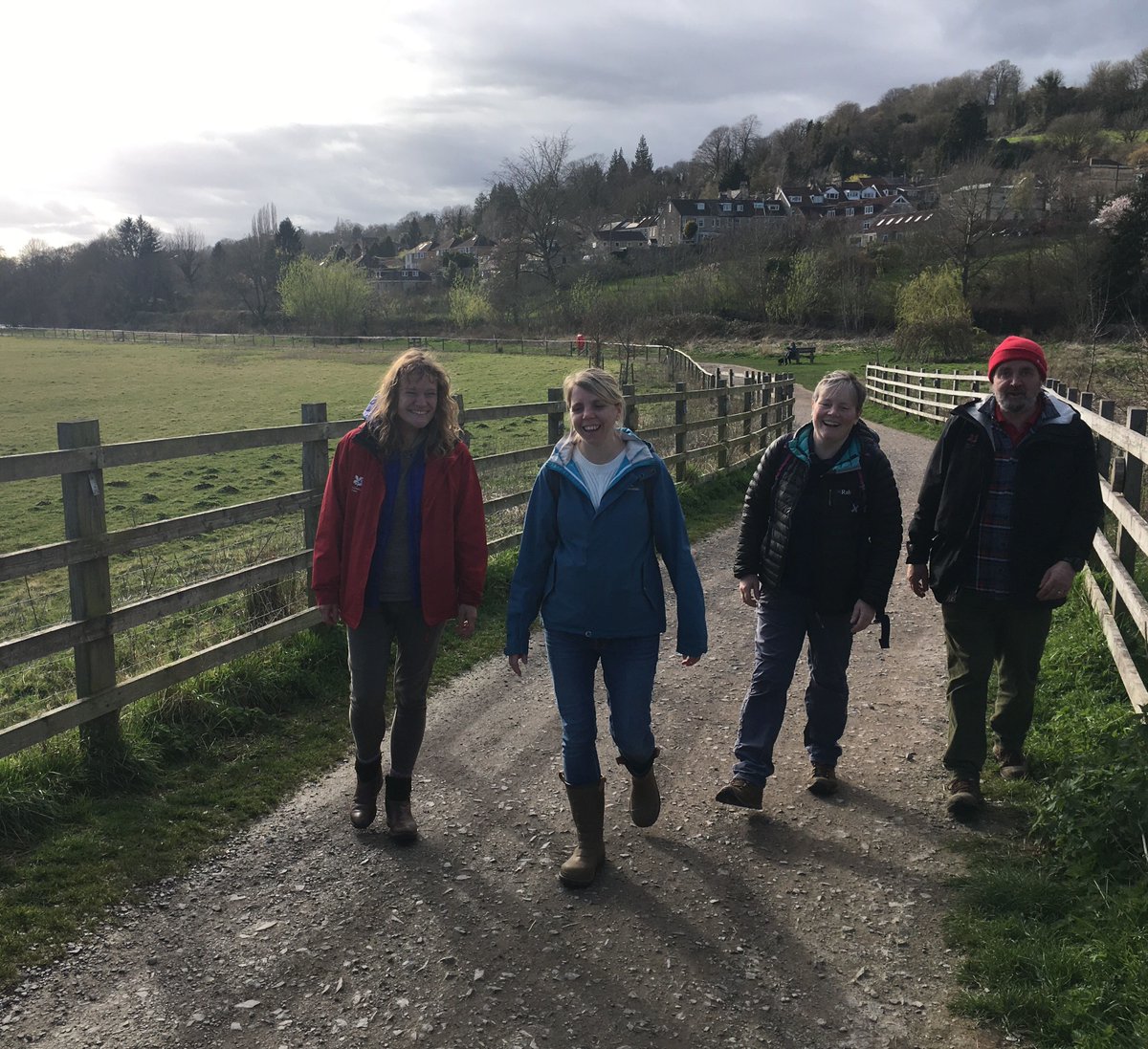 Nice to be out in the spring weather today at Bathampton Meadows with @NTBathSkyline discussing ways we can work together this summer
