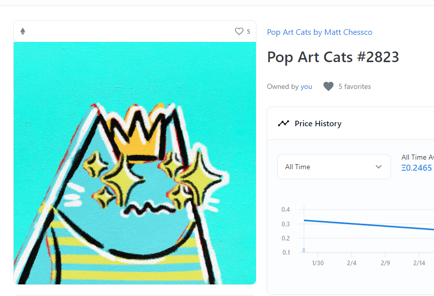 <a href="/Poptartist/">Poptart!</a> <a href="/AztecWhaleGod/">Aztec Whale God</a> @eric_to_the_ <a href="/NFT_Whale29/">arwand.eth</a> <a href="/brielarson/">Brie Larson</a> <a href="/metacard/">Metacard</a> @coolcatsnft <a href="/CoolmanUniverse/">Coolman's Universe</a> <a href="/popartcats/">popartcats</a> <a href="/Octavio09150795/">YE</a> @eric_thorel LFG!!
I was waiting for a great opportunity to join the <a href="/popartcats/">popartcats</a>