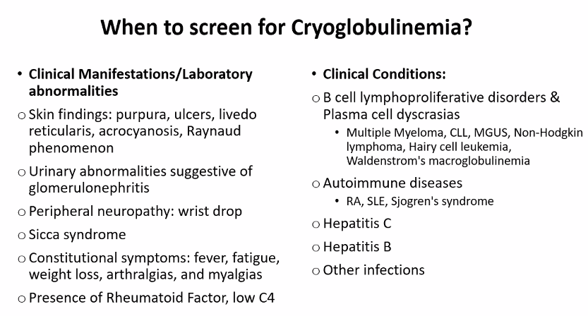 ladydrseuss's tweet photo. Finally, let's look at common symptomatic presentations ‼️ and associated clinical conditions to consider cyro-vasculitis. https://t.co/MywUQbTUWo