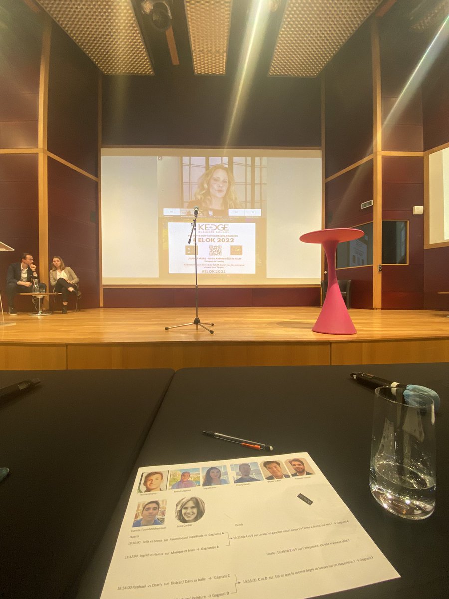 Montée de trac pour les étudiants du concours d’éloquence de <a href="/KedgeBS/">KEDGE Business School</a> avec <a href="/VirginieMartin_/">Pr. Virginie Martin</a>  #elok2022