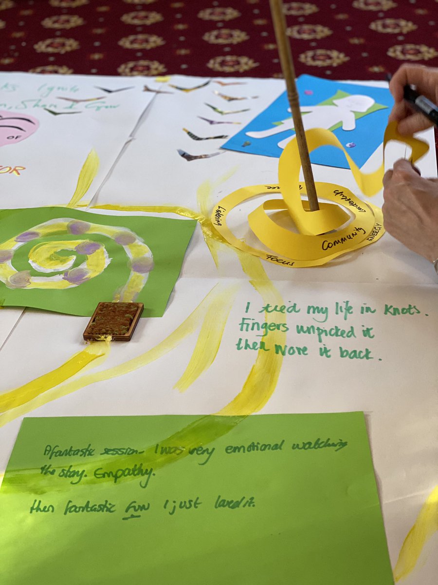 JustSingScot's tweet photo. DAY 2 of @BoldScotland Bright Sparks training under blue skies of @ballathiehouse Landscape Art, Theory &amp; Practice of Presencing, Social Leadership Skills of Self-Reflection, Observation, Group Reflection, Action @ProfBrendan @Artful_Minds @ElaineKordys @acevoices @knoxacademy https://t.co/kqZjxsoiQU