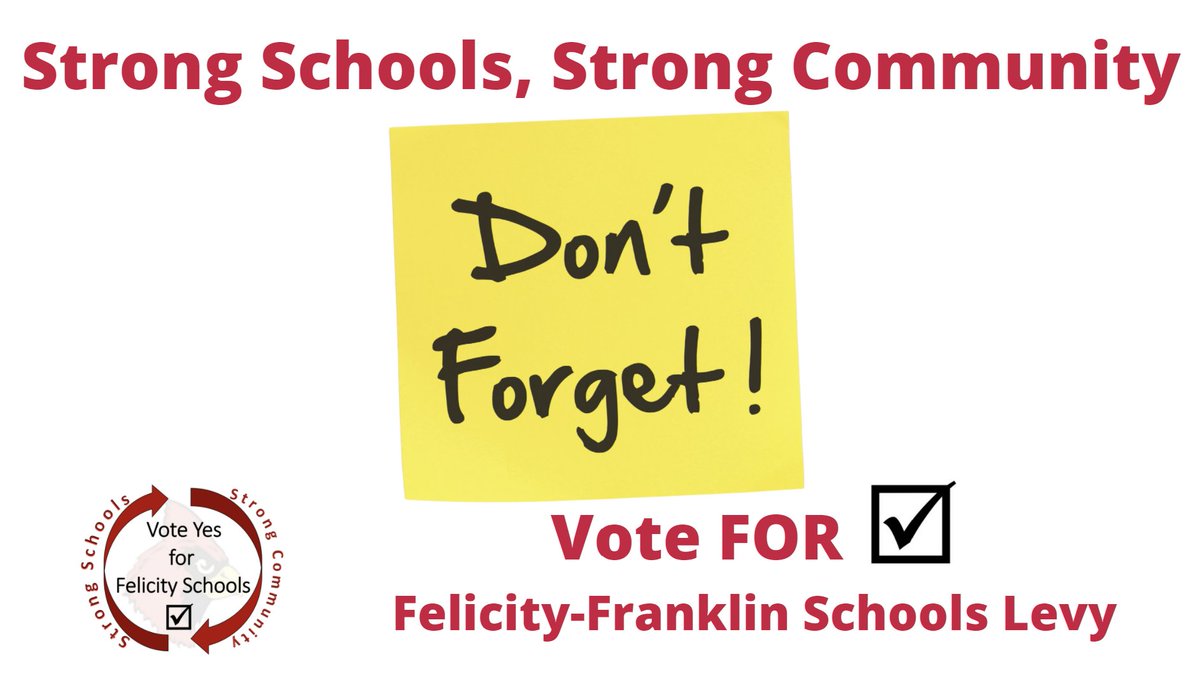 April 4th is the deadline to register to vote! Register online at olvr.ohiosos.gov or visit the Felicity Branch of the Clermont County Public Library for a paper registration form.
#vote4felicityschools