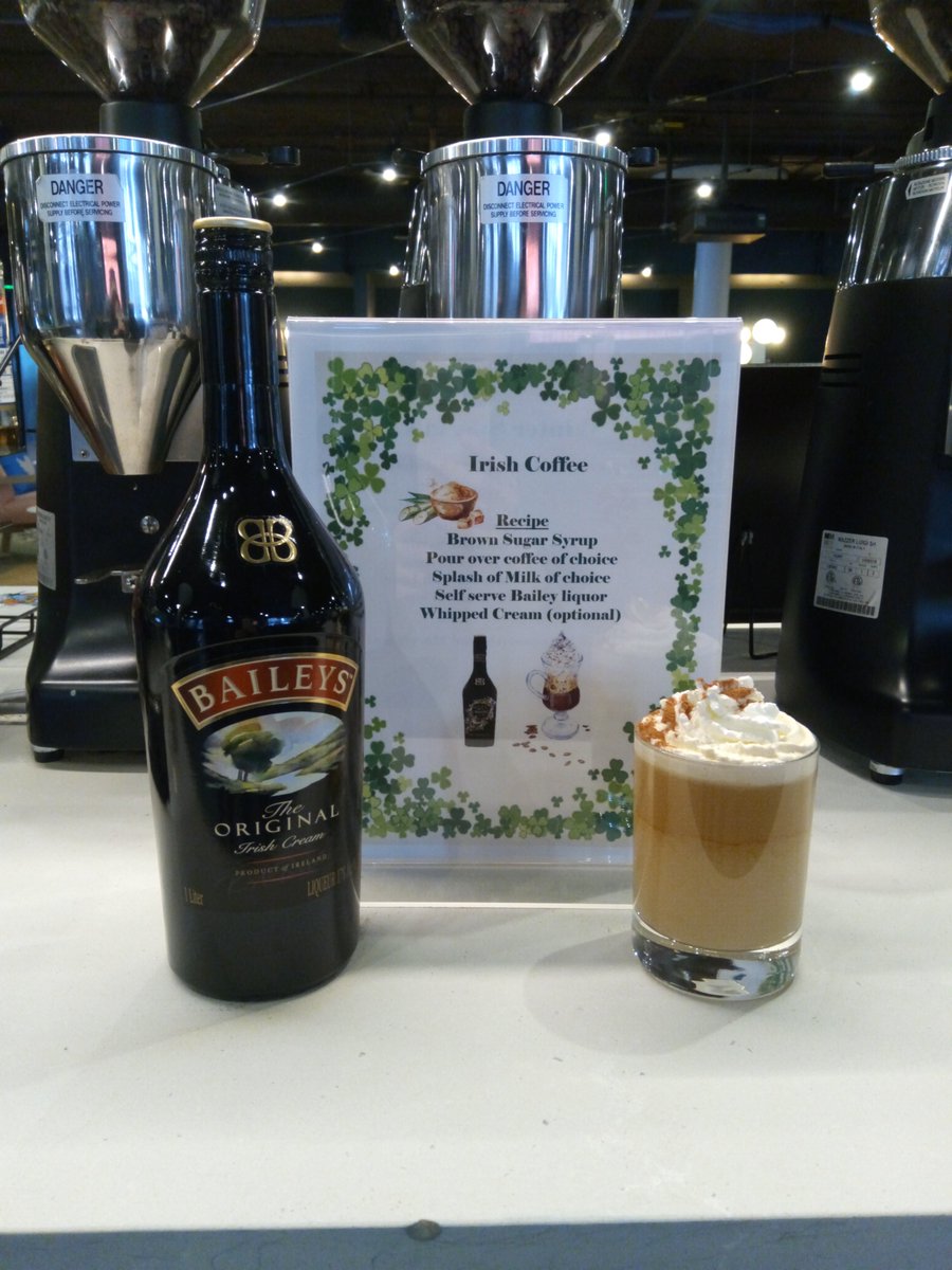 Happy St. Patrick's Day! Come to the perch to try our one day special-- Irish coffee! Also, our cup deal is still going on until supplies last so come check it out as well!