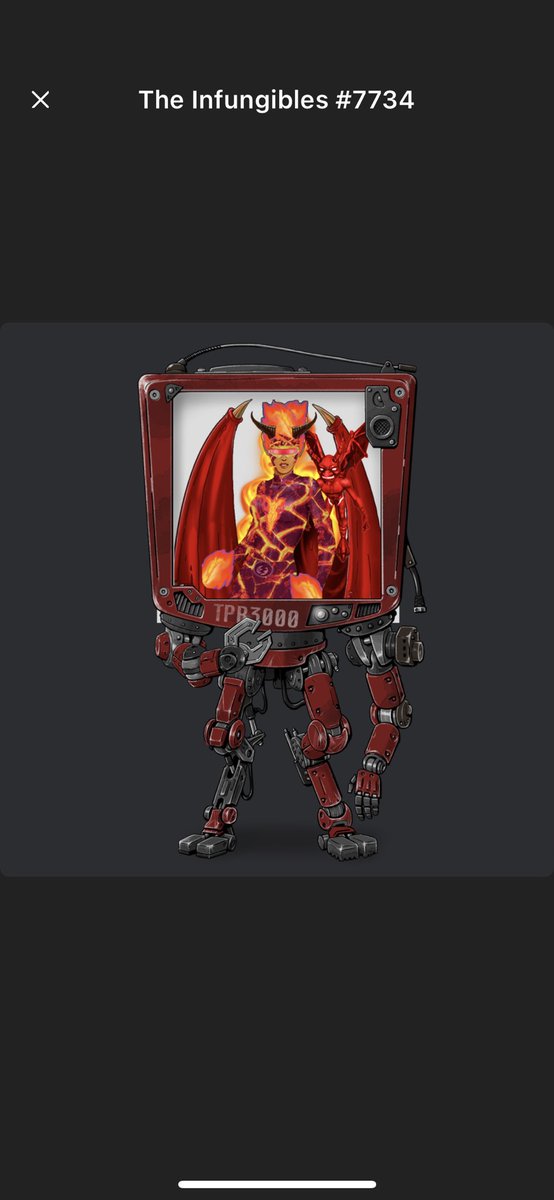 cryptobushnft's tweet photo. Where’s all my infungibles at??? Follow I’ll follow back! LFG cummunity. @TheInfungibles the best #NFTProject and #NFTGame out there.   What other NFT’s have a full game with it.  Love my mechs https://t.co/Sh3IyYFYz5