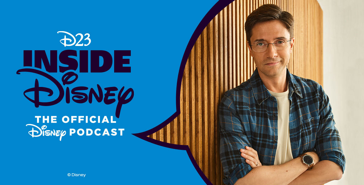 DisneyD23's tweet photo. NEW: @HomeEconABC star @TopherGrace on kissing @MissPiggy, the story behind that Club 33 t-shirt, and how the original Disney-MGM Studios inspired him to move to Hollywood: https://t.co/h9UVWiVxr3
Spotify: https://t.co/AMQLO0r39R
Apple: https://t.co/x9Tlf6U2gX
#D23InsideDisney https://t.co/XqhKcMEJzQ