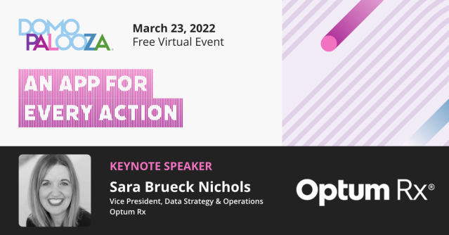 #Domopalooza #DP22 <a href="/OptumRX/">OptumRx</a> <a href="/candidmarketer/">Sara Brueck Nichols</a> <a href="/domotalk/">Domo</a> bit.ly/3JxJXnu
