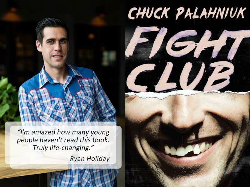 vuibo2's tweet photo. “I'm amazed how many young people haven't read this book. Truly life-changing.” @RyanHoliday on Fight Club by @chuckpalahniuk 📚 Check out more @RyanHoliday recommendations ➡️ https://t.co/h7z8lXlsaj

#bookrecommendations #booklover #bookreview #booklove #bookshelf #RyanHoliday https://t.co/xA0mL8Zvx3