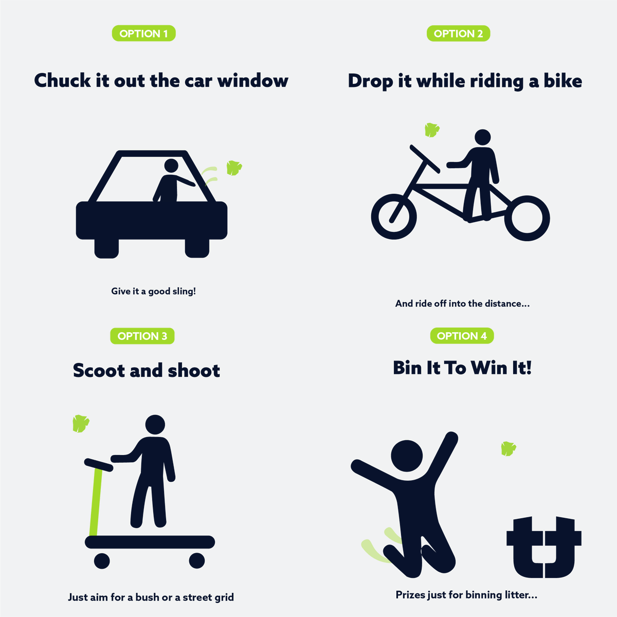 LitterLotto's tweet photo. Who's seen some of these behaviours before?

#LitterLotto #BinItToWinIt #LitterProblem https://t.co/mXSAlkimn2