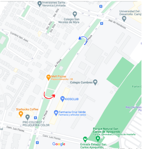 cfiguer1's tweet photo. Estimados @LC_transito una sugerencia que no implica costo. En av la plaza (entre rep de honduras y las flores) los autos se cruzan para tomar av la plaza en el otro sentido. Adjunto unas sugerencias sin costo (pintar) que evita cruces y posibles accidentes https://t.co/6iXplPIQJ7