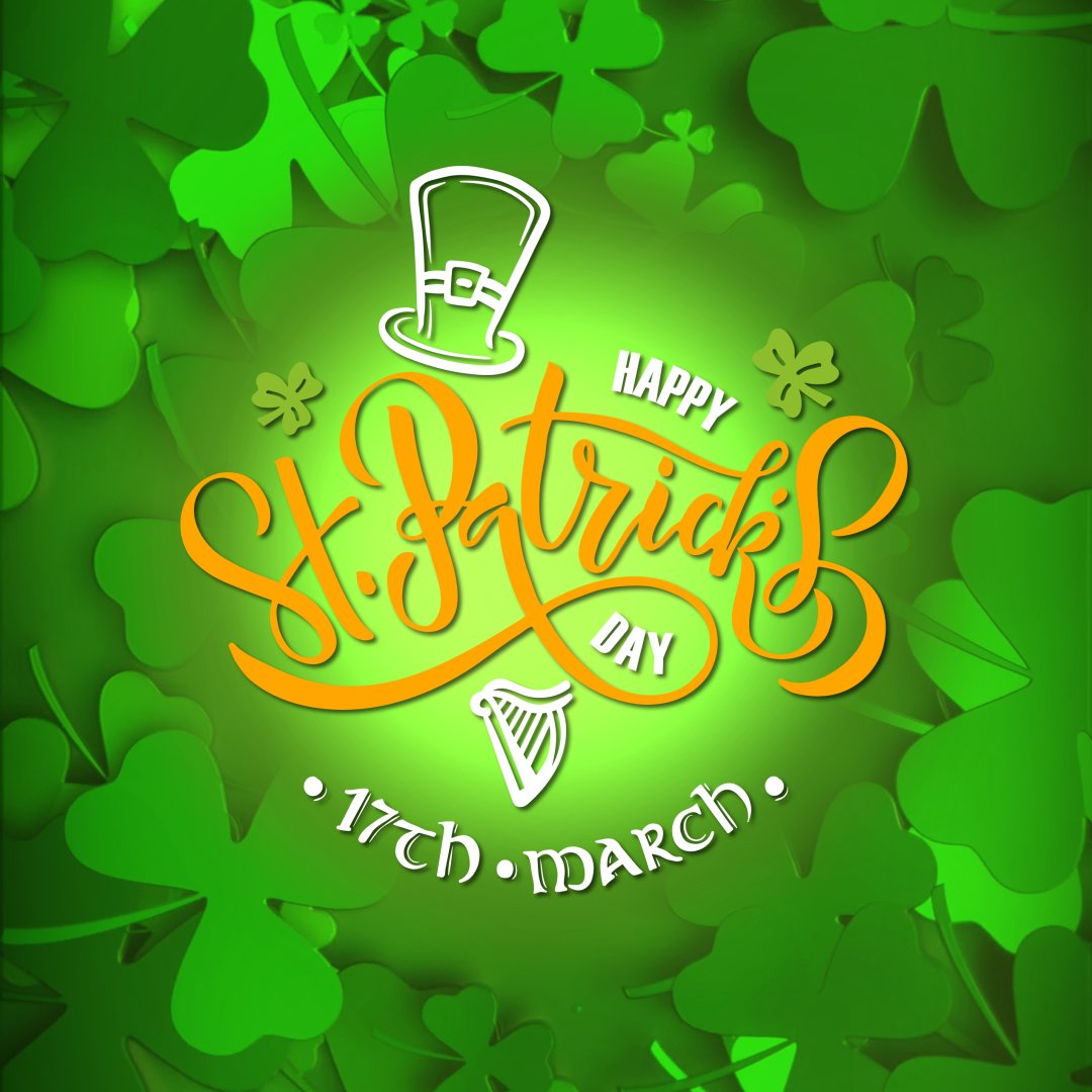 Happy St. Patrick's Day! 
"I'm a great believer in luck, and I find the harder I work, the more I have of it" 
- Thomas Jefferson.